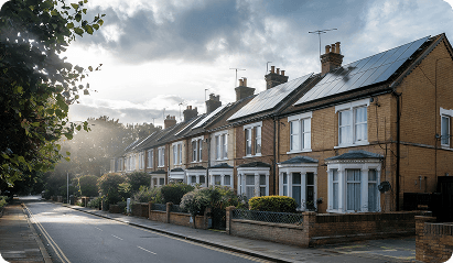 London terraced street